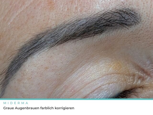 PMU Farbkorrektur bei grauen Augenbrauen – warum eine normale Auffrischung hier nicht reicht